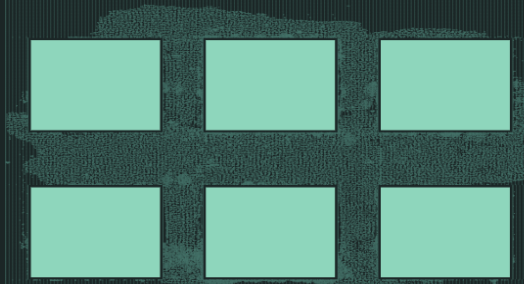 The Cronus compute and memory test chip: six 1 KiB SRAM macros placed in the global-route database